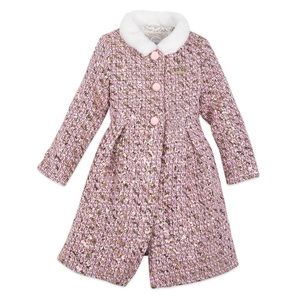 Disney Princess Pink Tweed Sequin Pea Coat - size 5/6